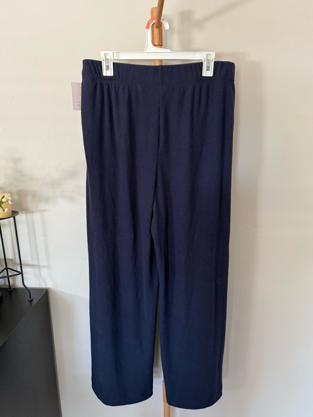 LC Lauren Conrad Navy Blue Wide Leg Pants Women’s Size Large NWT - Picture 6 of 8